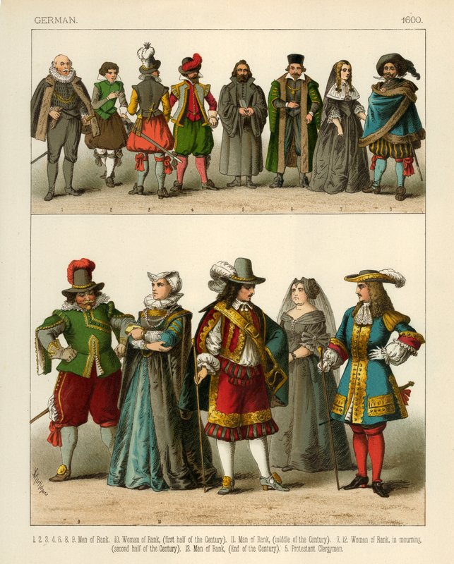Tysk kostume 1600 af Albert Kretschmer