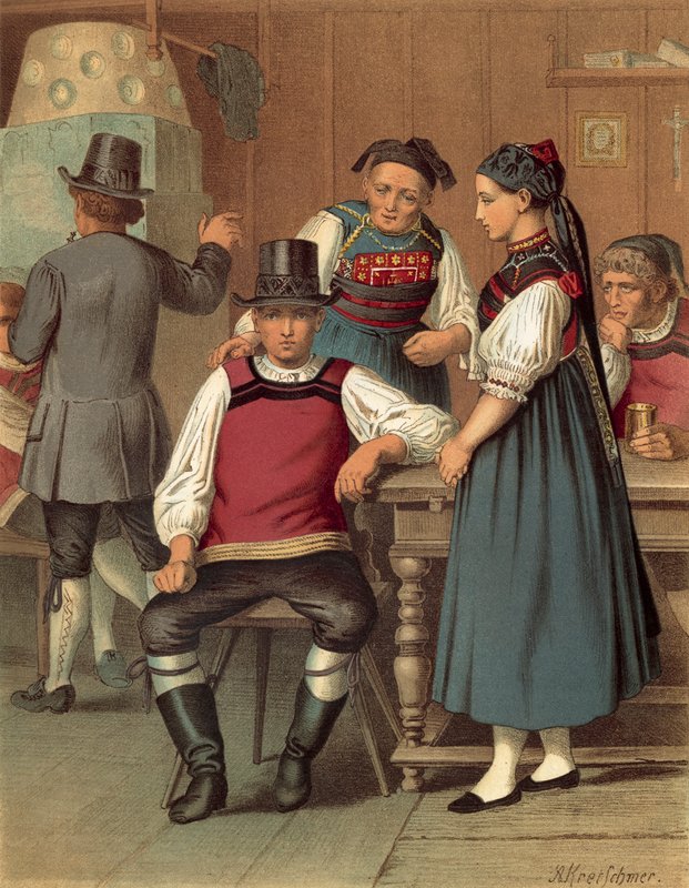 Tysk kostume, Baden, Rickesbach af Albert Kretschmer