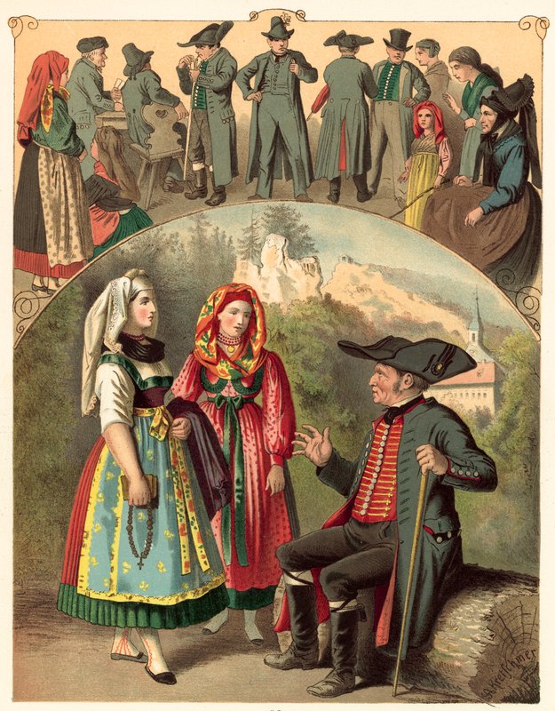 Tysk kostume, Bavaria Frankische-Schweiz af Albert Kretschmer