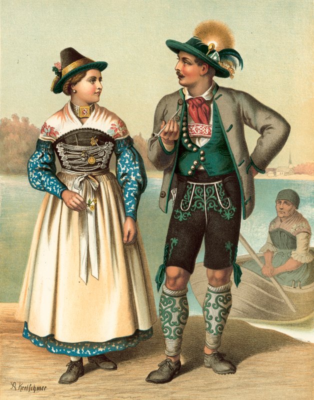 Tysk kostume, Bayern, Schliersee af Albert Kretschmer
