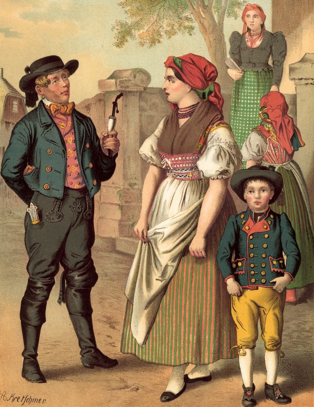 Tysk kostume, Bohmen, Hayd af Albert Kretschmer