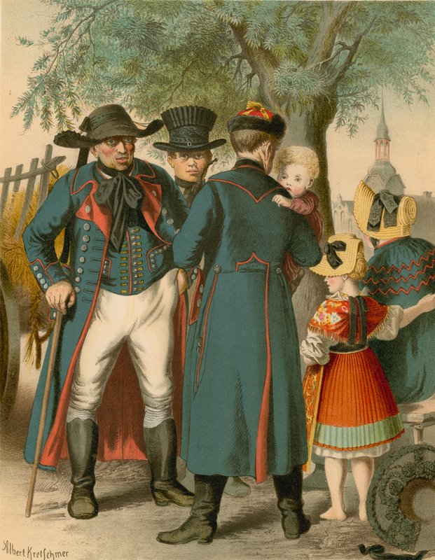 Tysk dragt, Pommern, Weitzacker af Albert Kretschmer