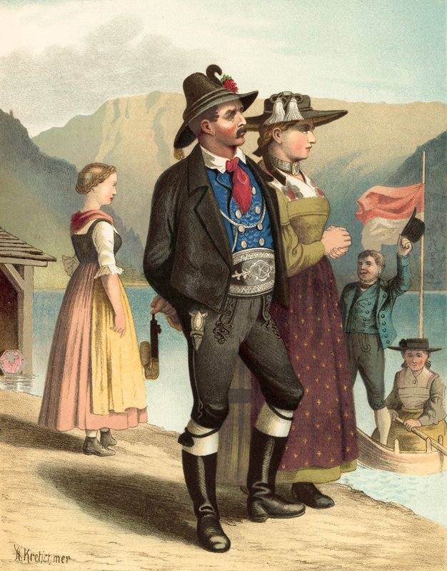 Tysk kostume, Tyrol, Achenkirch af Albert Kretschmer