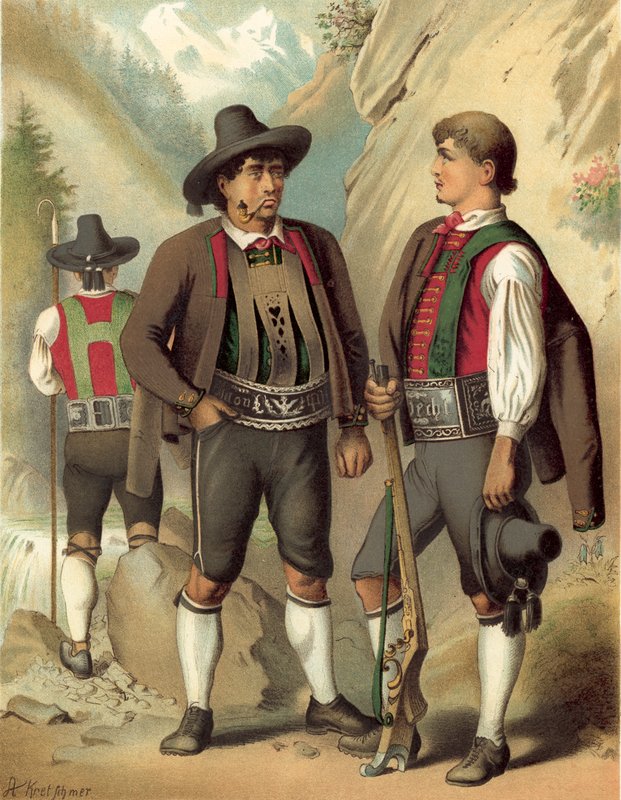 Tysk kostume, Tyrol, Passeyer af Albert Kretschmer