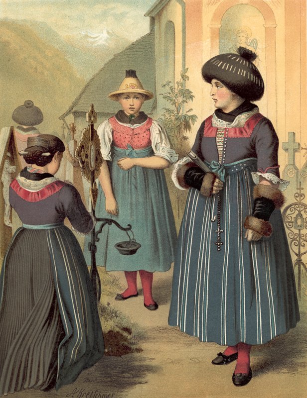 Tysk kostume, Tyrol, Passeyer af Albert Kretschmer