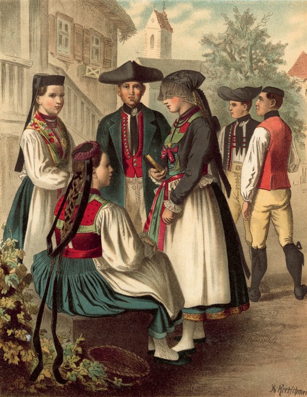 Tysk kostume, Wurtemberg Betzingen af Albert Kretschmer