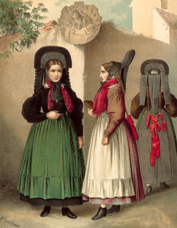 Tysk kostume, Wurtemberg omkring Rottweil af Albert Kretschmer