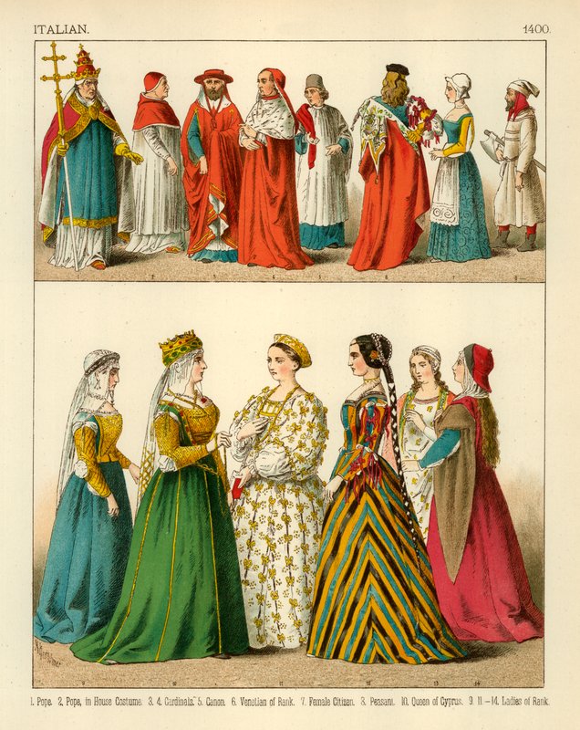 Italiensk kostume 1400 af Albert Kretschmer
