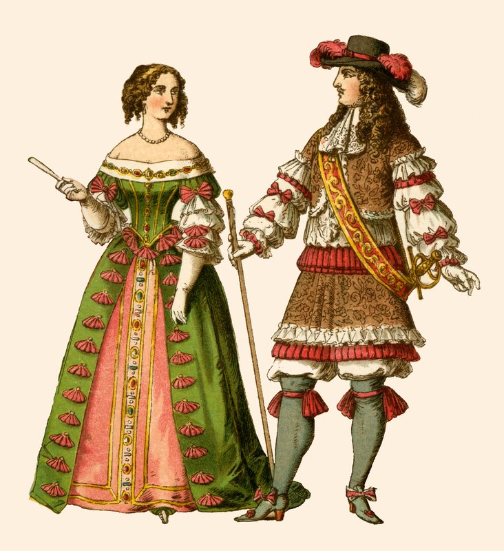 Kong Ludvig XIV af Frankrig og Maria Theresa Dronning af Frankrig af Albert Kretschmer