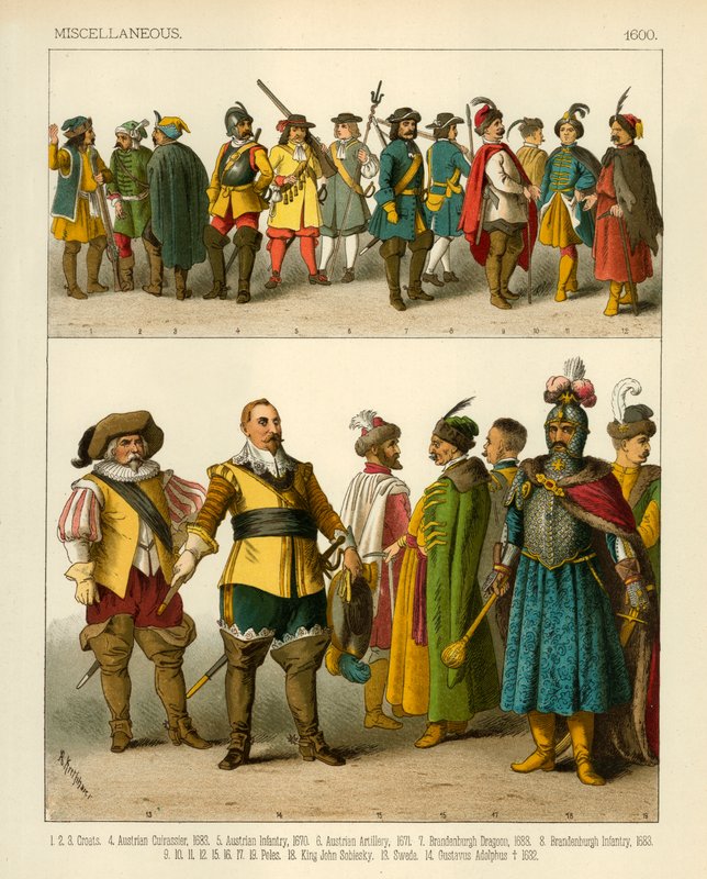 Diverse kostumer 1600,- af Albert Kretschmer