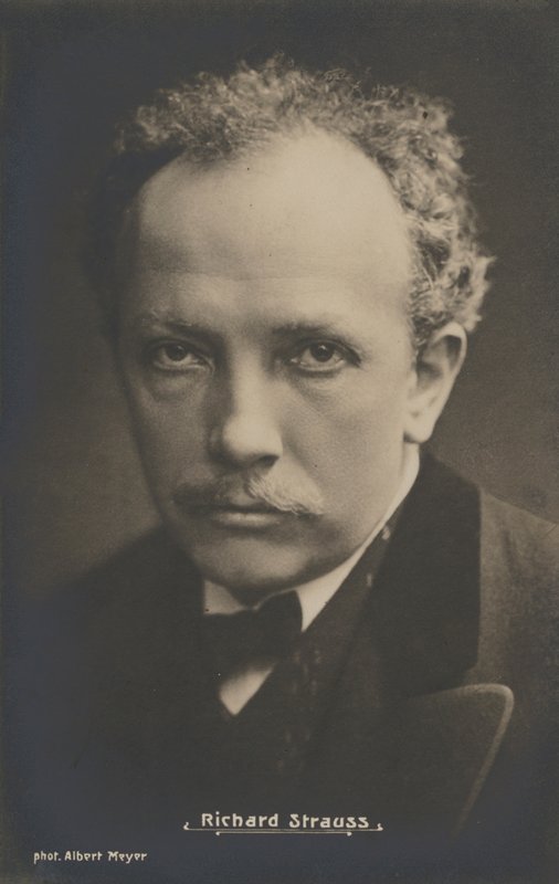 Portræt af den musikalske komponist, Richard Strauss (s/h foto) af Albert Meyer