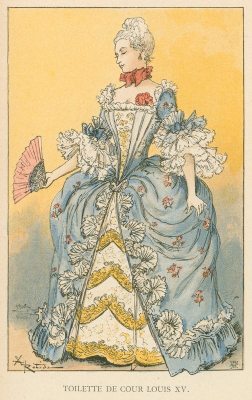 Louis XV Court Toilet af Albert Robida