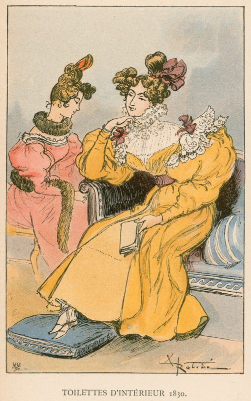 Indvendige toiletter 1830 af Albert Robida