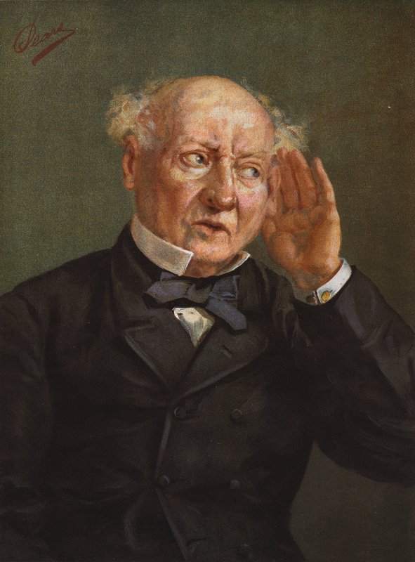 Hørelse (farvelitografi) af Albert William Holden