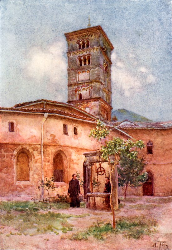 Have til klosteret Santa Scholastica, Subiaco af Alberto Pisa