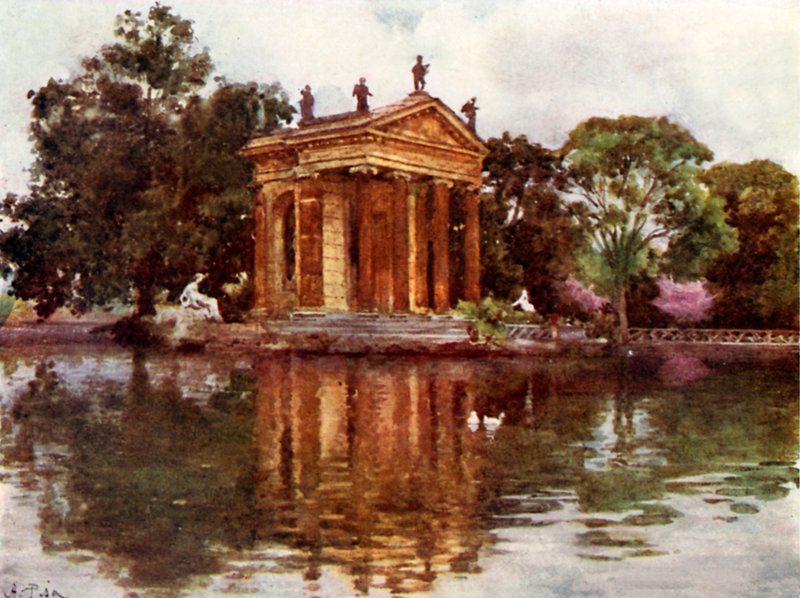 Prydvand, Villa Borghese af Alberto Pisa