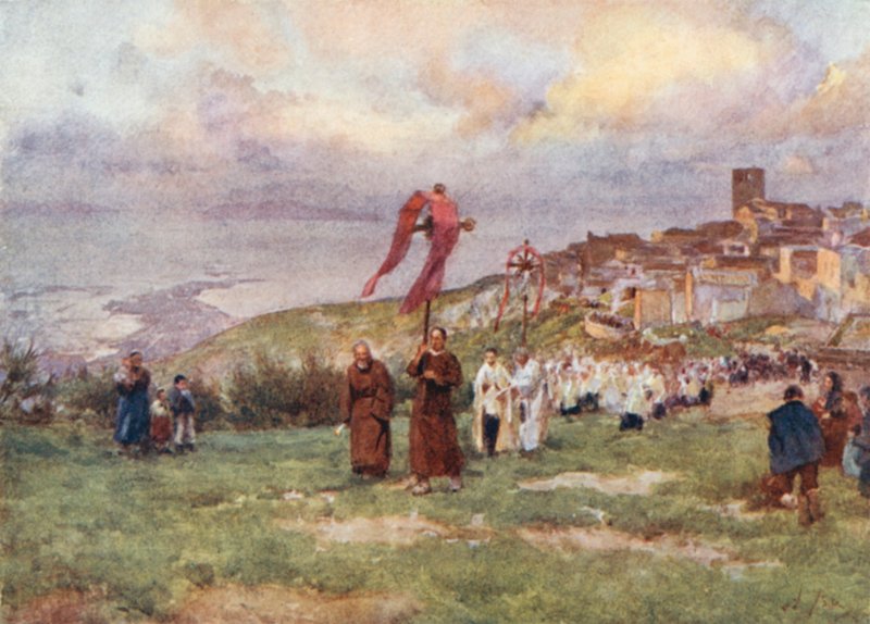 Procession, Monte San Giuliano af Alberto Pisa