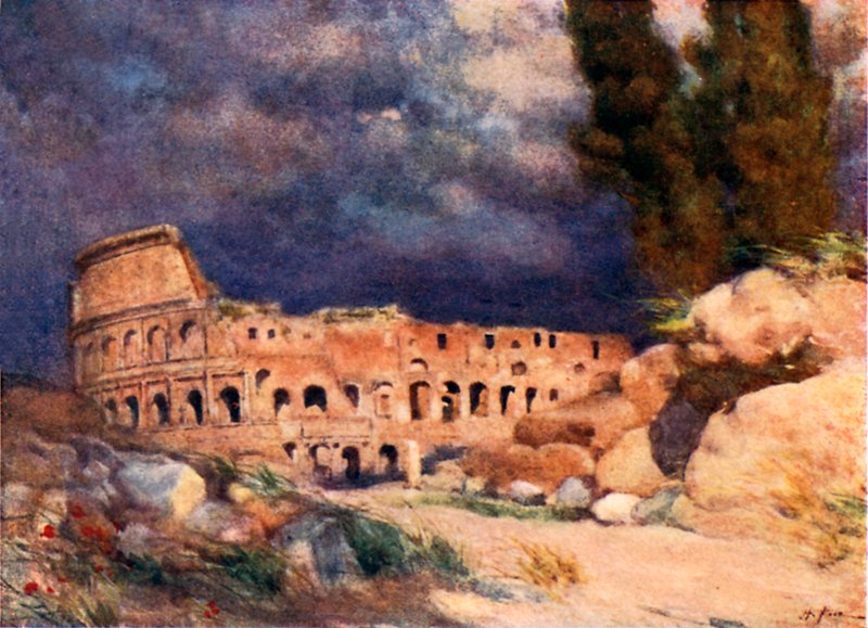 Colosseum i en storm af Alberto Pisa