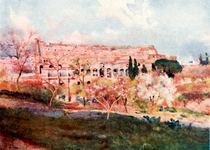 Colosseum på en forårsdag af Alberto Pisa