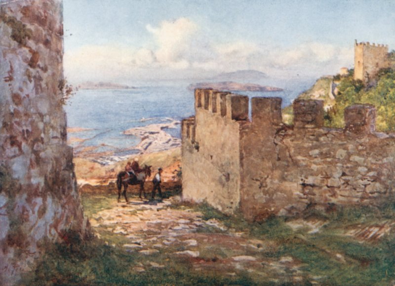 Trapani og de aigadiske øer fra Monte San Giuliano-slottet af Alberto Pisa