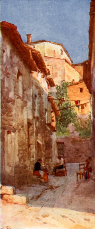 Village Street ved Anticoli, i Sabine Hills af Alberto Pisa
