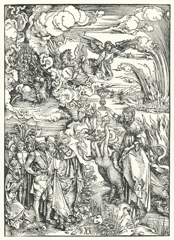 Babylons hore (gravering) af Albrecht (after) Durer or Duerer