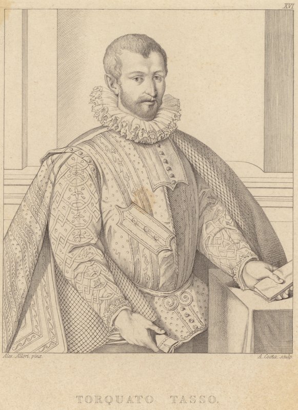 Portræt af Torquato Tasso af Alessandro Allori