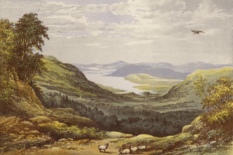 Windermere og Esthwaite af Alexander Francis Lydon