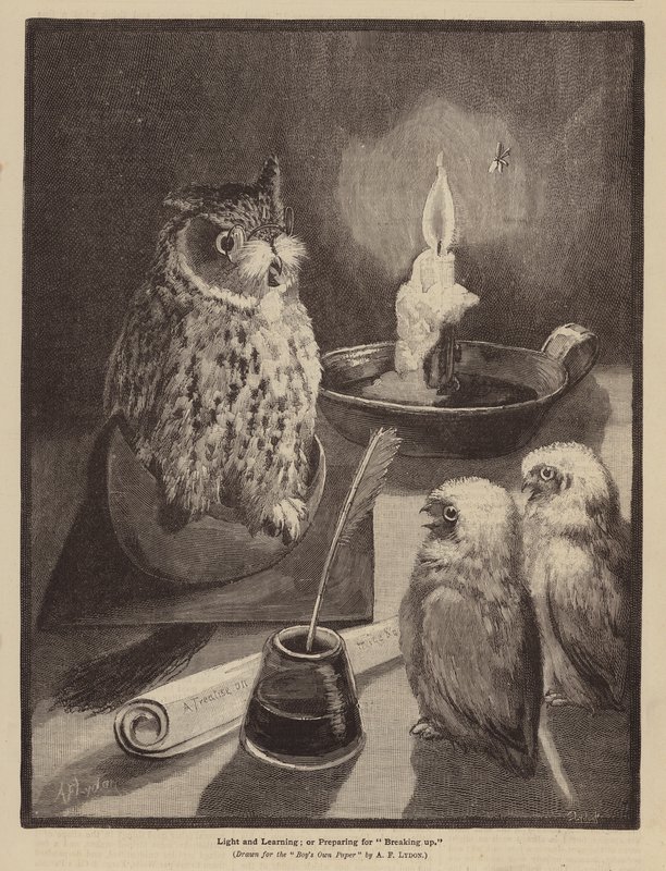 Light and Learning; or, Preparing for Breaking-up (litho) af Alexander Francis (after) Lydon