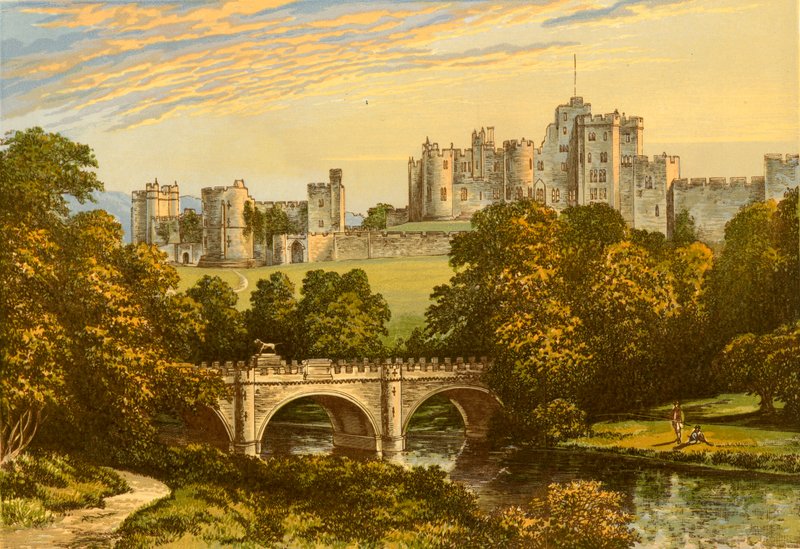 Alnwick Castle af Alexander Francis Lydon