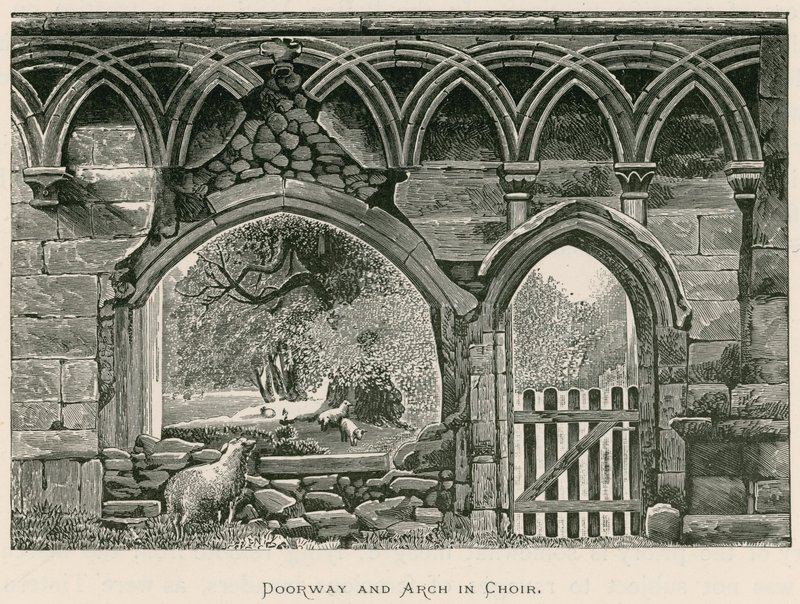 Bolton Priory, døråbning og bue i koret af Alexander Francis Lydon