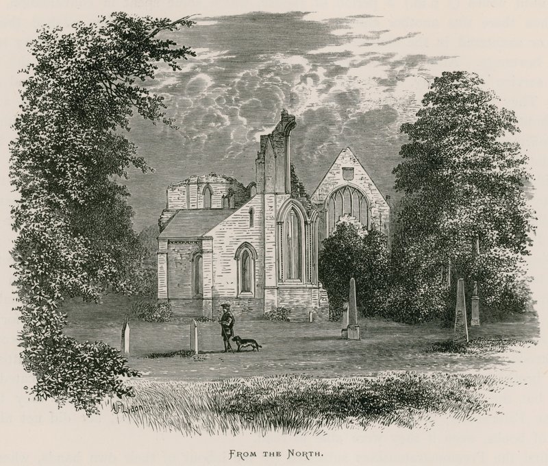 Dryburgh Abbey, fra nord af Alexander Francis Lydon