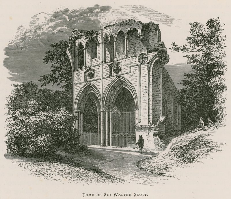 Dryburgh Abbey, Sir Walter Scotts grav af Alexander Francis Lydon