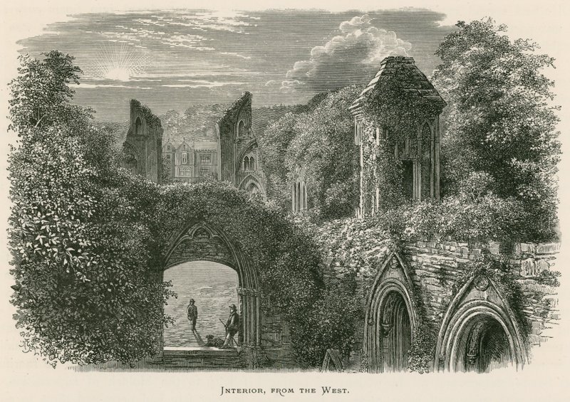 Glastonbury Abbey, Interior, fra vest af Alexander Francis Lydon