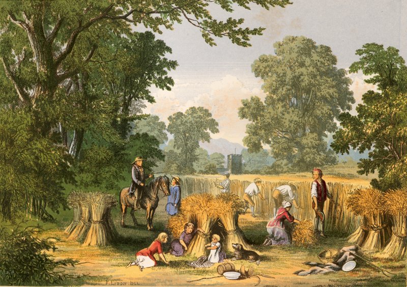 Illustration til Goldsmiths Den forladte landsby af Alexander Francis Lydon