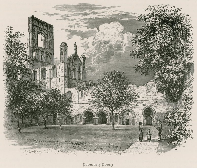 Kirkstall Abbey, Cloister Court af Alexander Francis Lydon