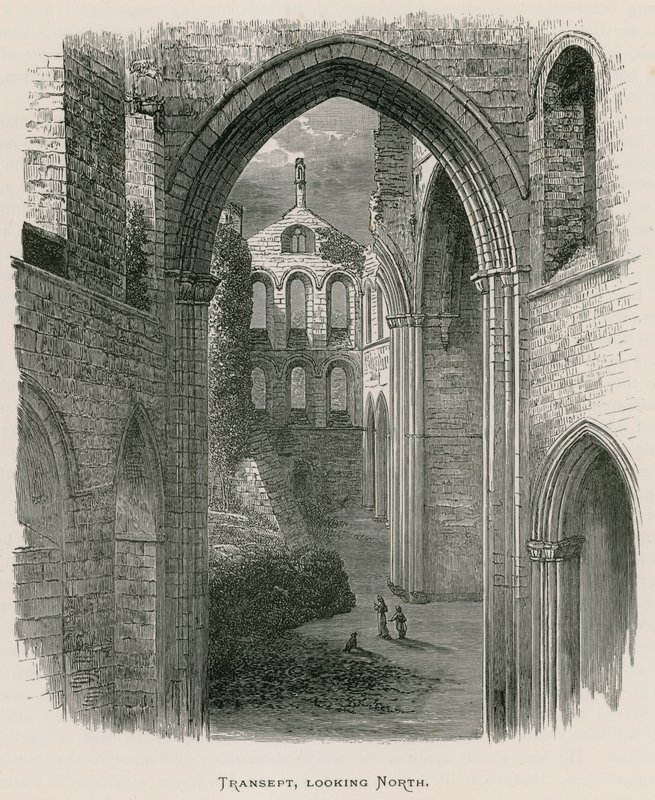 Kirkstall Abbey, tværskib, ser mod nord af Alexander Francis Lydon