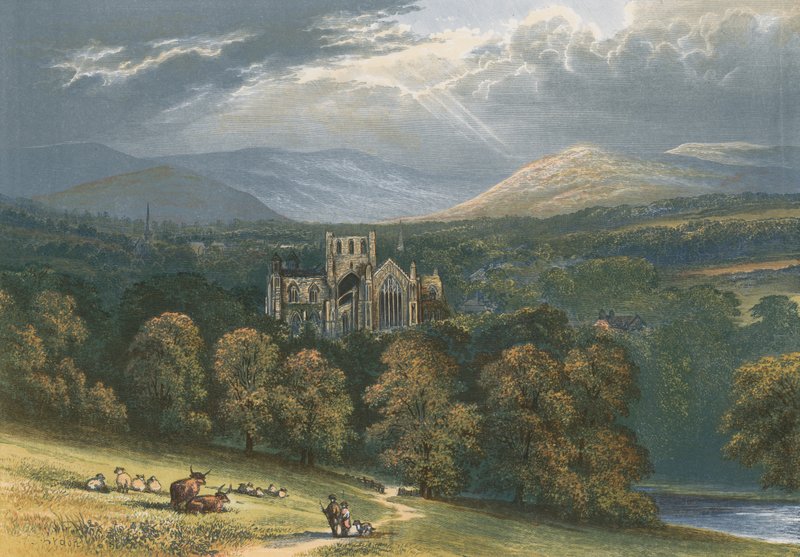 Melrose Abbey af Alexander Francis Lydon