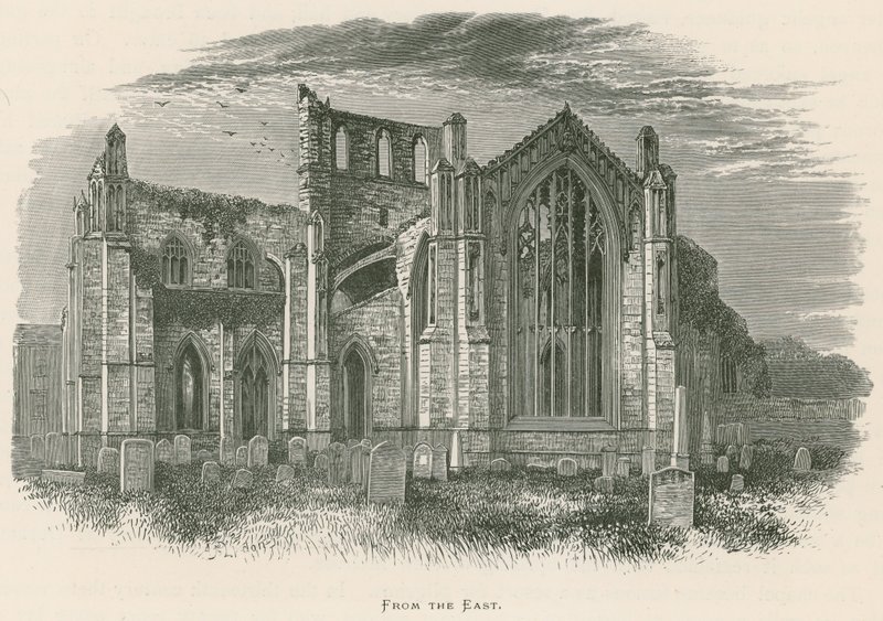 Melrose Abbey, fra øst af Alexander Francis Lydon