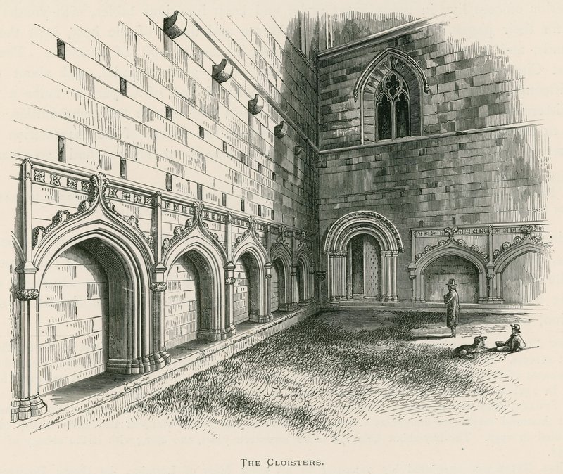 Melrose Abbey, The Cloisters af Alexander Francis Lydon