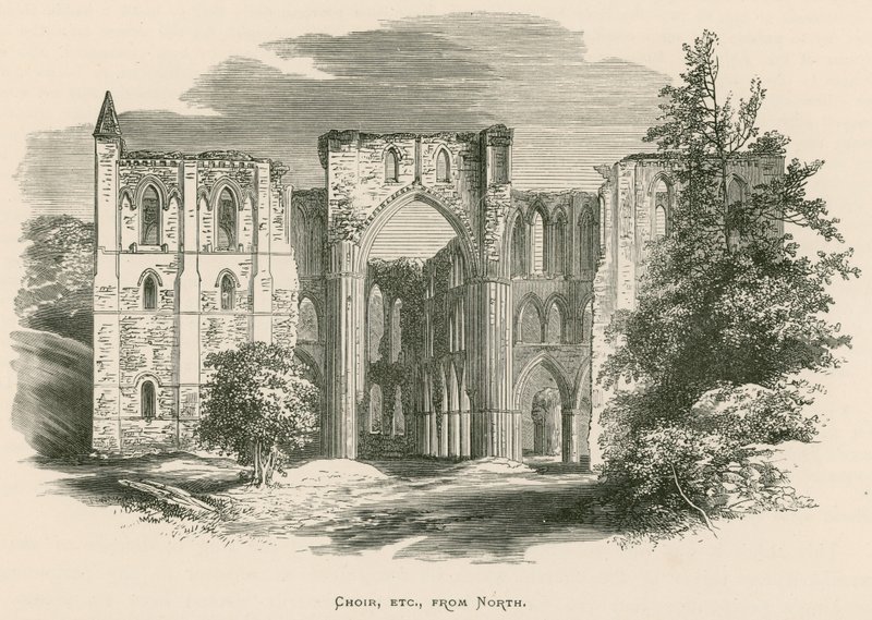 Rievaulx Abbey, Choir, etc, fra nord af Alexander Francis Lydon