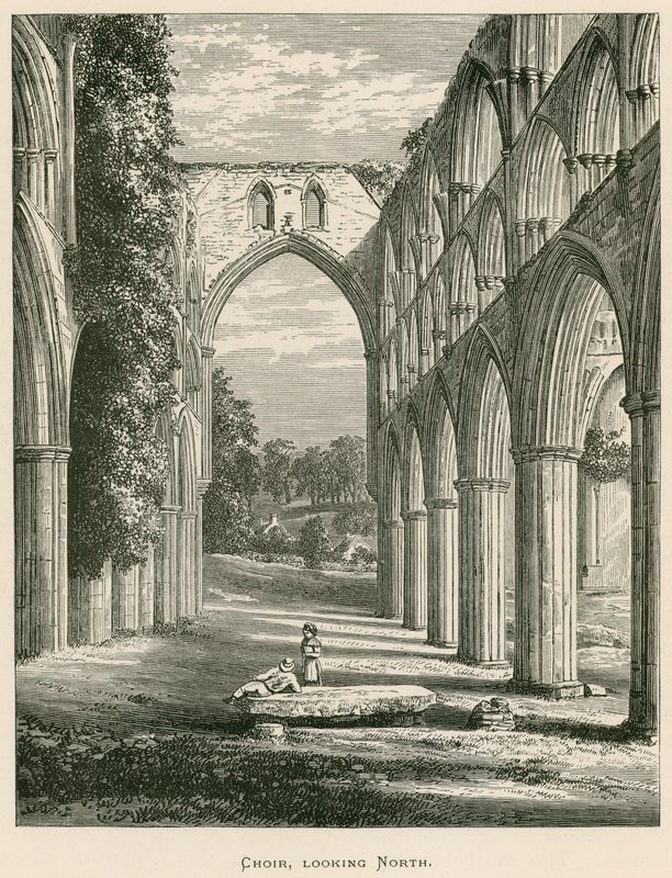 Rievaulx Abbey, kor, ser mod nord af Alexander Francis Lydon