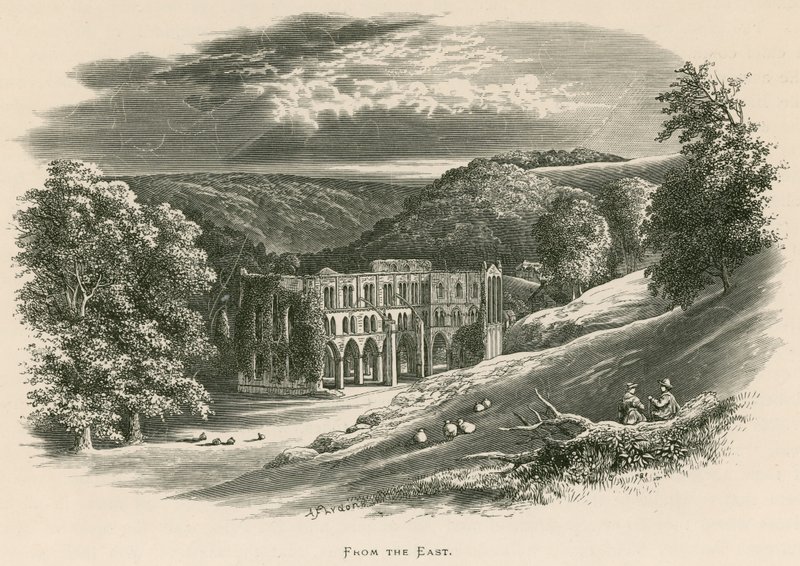 Rievaulx Abbey, fra øst af Alexander Francis Lydon