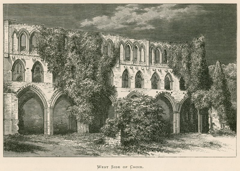Rievaulx Abbey, West Side of Choir af Alexander Francis Lydon