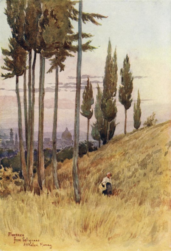 Firenze fra Poggio Gherardo (farve litho) af Alexander Henry Hallam Murray
