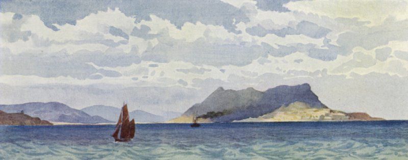 Gibraltar fra vest af Alexander Henry Hallam Murray