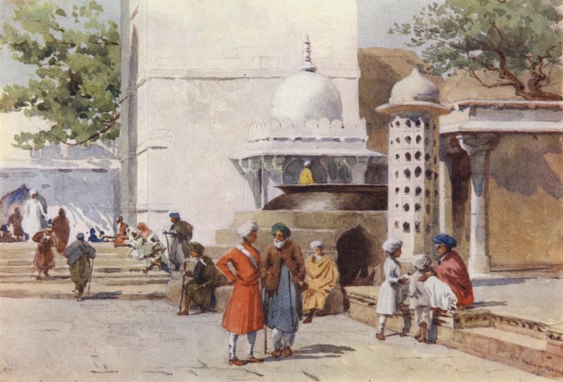 Kedlen ved indgangen til Dargah, Ajmere af Alexander Henry Hallam Murray
