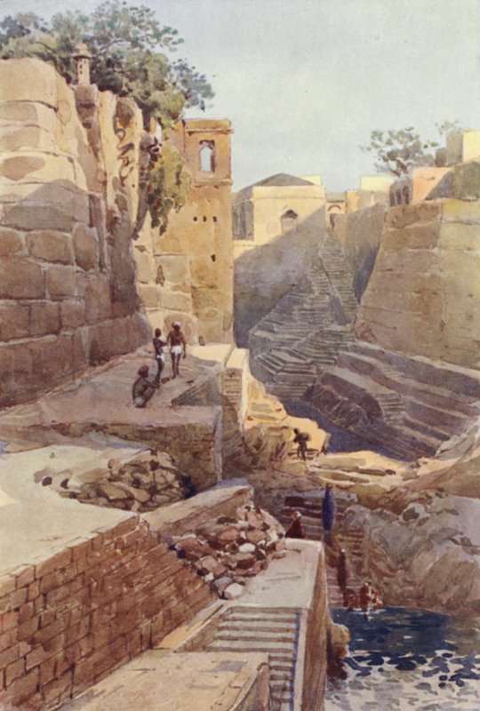 Tanken på bagsiden af Dargah, Ajmere (farve litho) af Alexander Henry Hallam Murray