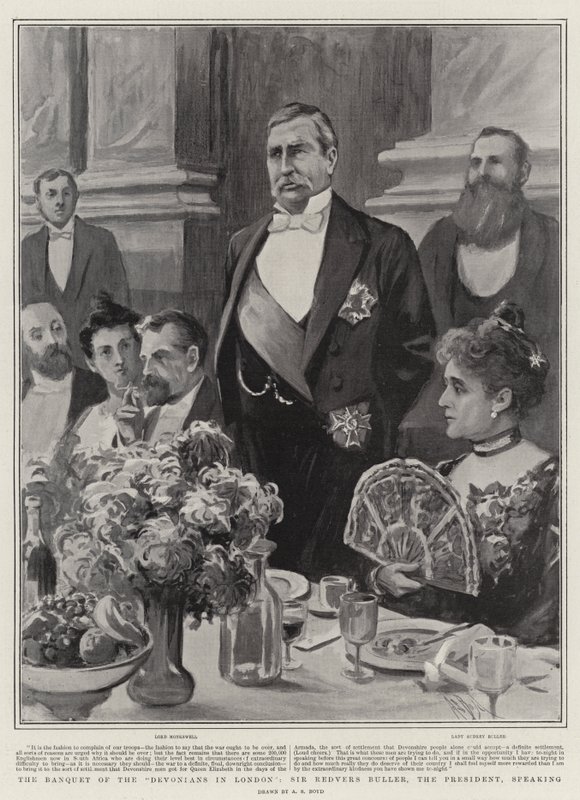Devonianernes banket i London, med præsidenten Sir Redvers Buller som taler af Alexander Stuart Boyd