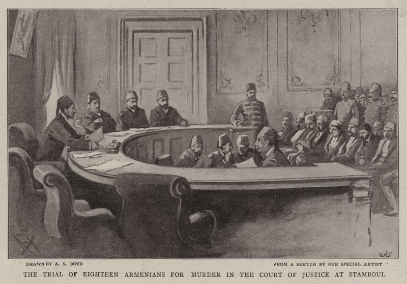 Retssagen mod atten armeniere for mord ved Domstolen i Stamboul af Alexander Stuart Boyd